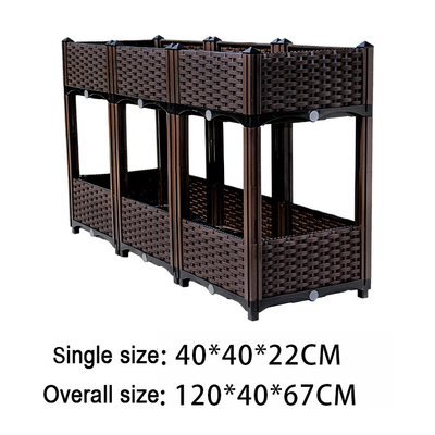 Modern Toprak Dostu Yüksek Plastik Saksı Büyük Kapasiteli 42*42*20cm