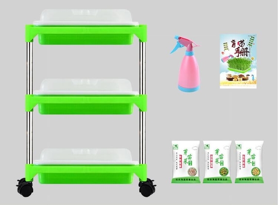 Çok Katmanlı Fide Tepsisi Standı Microgreen Topraksız Tepsiler Biyobozunur