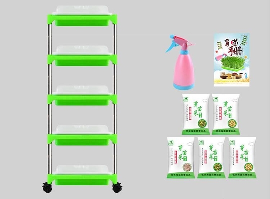 Çok Katmanlı Fide Tepsisi Standı Microgreen Topraksız Tepsiler Biyobozunur