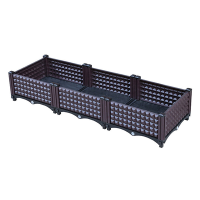 Rattan Tasarım Plastik Yükseltilmiş Ekici Kutuları Dekoratif Dış Mekan 40 * 40 * 26CM