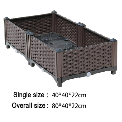 Ev 80*40*22CM Kahverengi Plastik Yükseltilmiş Ekici Kutuları Dikdörtgen Avrupa Tarzı