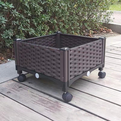 Meyve Ağaçları 40cm Uzunluk için Tekerlekler Üzerinde Korozyon Önleyici Teras Plastik Ekici