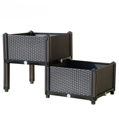 Ayaklı 50*50*27CM Plastik Saksı Kutuları