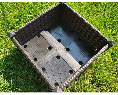 Ayaklı 50*50*27CM Plastik Saksı Kutuları