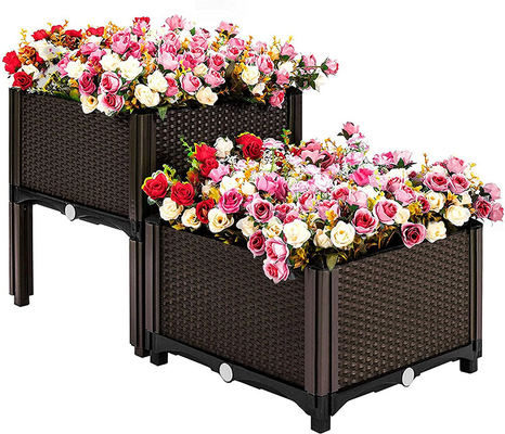Sebze Dikim için Bacaklarda Mobil Plastik Yükseltilmiş Ekiciler 50 * 50 * 27CM