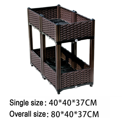 Balkon İçin Çok Katmanlı Plastik Ayaklı Saksı 120*40*67cm