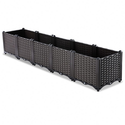 Restoranlar Veranda Plastik Bahçe Ekici Kutusu 160 * 40 * 37cm Logo Özelleştirilmiş