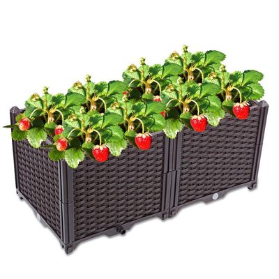 Renkli Boyama Sızdırmaz Plastik Bahçe Ekici Kutusu 80 * 40 * 37cm Özelleştirilmiş