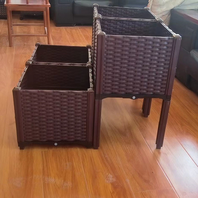 Açık Bahçe İçin Kendinden Sulama Yükseltilmiş Plastik Dikdörtgen Ekici Kutusu